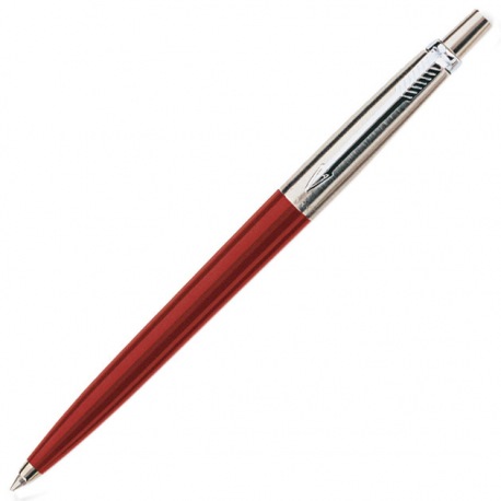 Parker Jotter Standard Ballpoint Ball Pen Stainless Steel Red (Blister Pack)