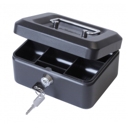 6" Key Lockable Storage Security Petty Cash Small Money Box