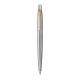 Parker Gold Clip (GT) Stainless Steel Silver Jotter Ballpoint Ball Pen with Gift Box