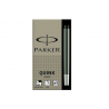 Parker Quink Ink Standard Long Cartridges - Washable Black (Pack of 5)