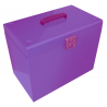 Cathedral Foolscap Suspension File Storage Box, Purple HOPP