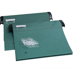 Cathedral A4 Suspension Files with Index Tabs, Green Pack of 10