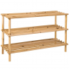 3 Tier Stackable Wooden Shoe Rack Vertical Storage Shelf Unit