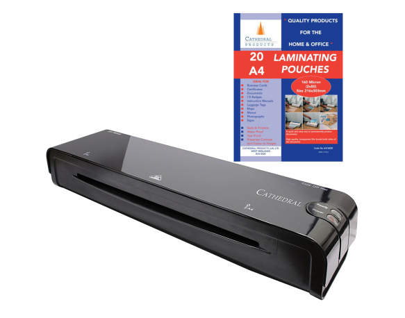 Cathedral A4 Laminator Laminating Machine + 25 Pouches