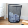 Metal Mesh Waste Paper Rubbish Bin Wire Black for Office, Bedroom