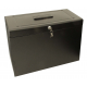 Cathedral Foolscap Metal File Box, Black HOBK