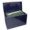 Cathedral Foolscap Metal File & Document Storage Box, Blue