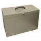 Cathedral Foolscap Metal File Box with Lock, Silver HOSL