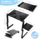 Adjustable Folding Laptop Stand with Mouse Tray, Portable