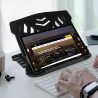 Laptop Riser Stand for Desk Laptray Holder Adjustable Height Foldable Portable - Black