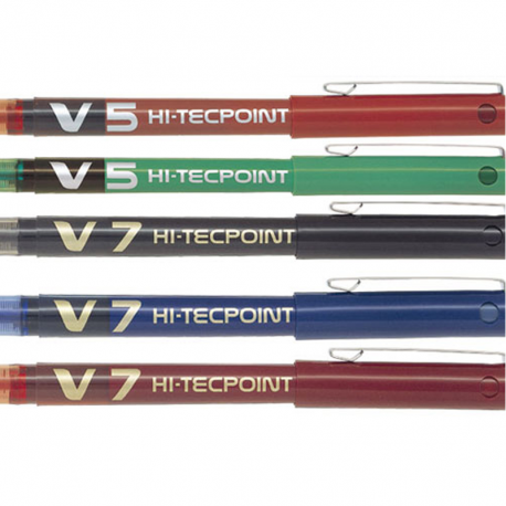 Pilot Hi-Tecpoint V5 / V7 - Liquid Ink Roller Ball Pen Black Blue Red 0.5 / 0.7